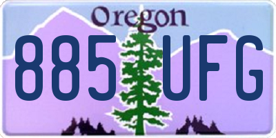 OR license plate 885UFG