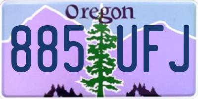 OR license plate 885UFJ