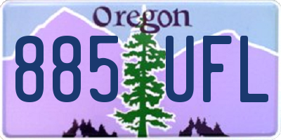 OR license plate 885UFL