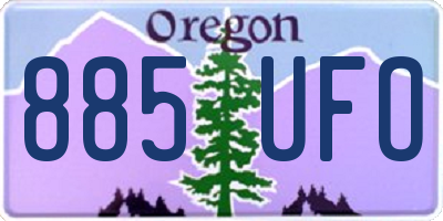 OR license plate 885UFO