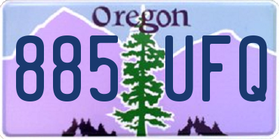 OR license plate 885UFQ