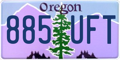 OR license plate 885UFT