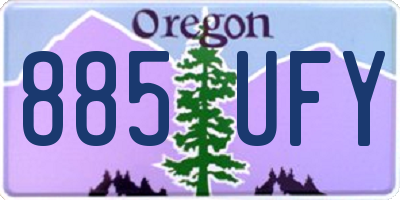 OR license plate 885UFY