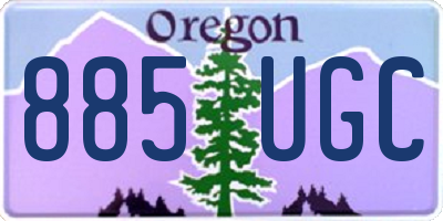 OR license plate 885UGC