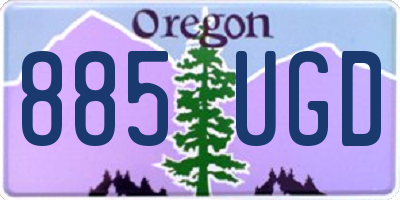 OR license plate 885UGD