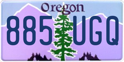 OR license plate 885UGQ