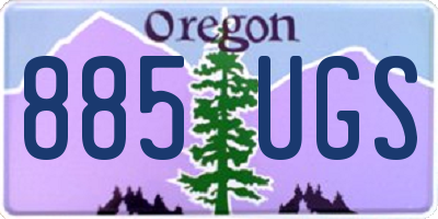 OR license plate 885UGS