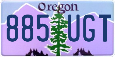 OR license plate 885UGT
