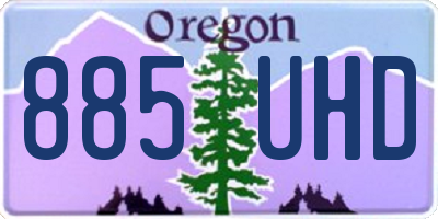 OR license plate 885UHD