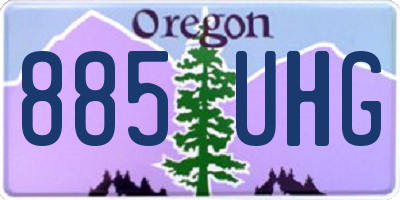 OR license plate 885UHG