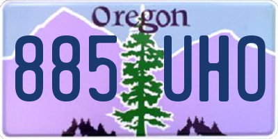OR license plate 885UHO