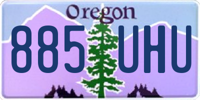 OR license plate 885UHU