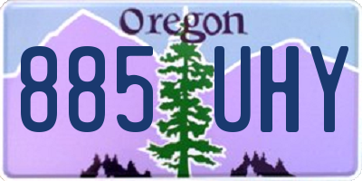 OR license plate 885UHY