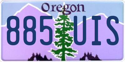 OR license plate 885UIS