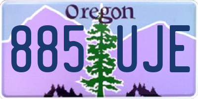 OR license plate 885UJE