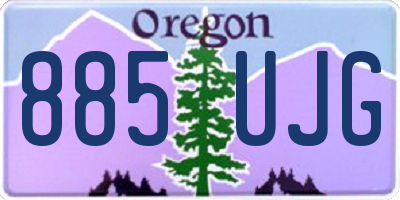 OR license plate 885UJG
