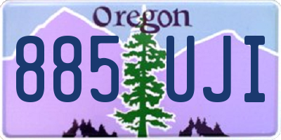 OR license plate 885UJI