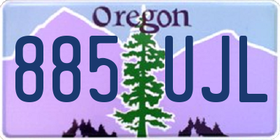 OR license plate 885UJL