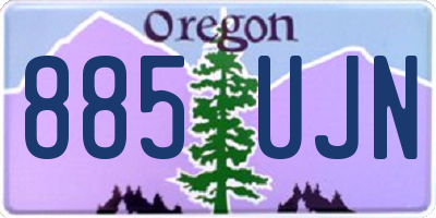 OR license plate 885UJN
