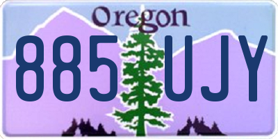 OR license plate 885UJY