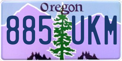 OR license plate 885UKM