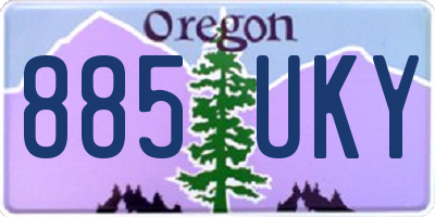 OR license plate 885UKY