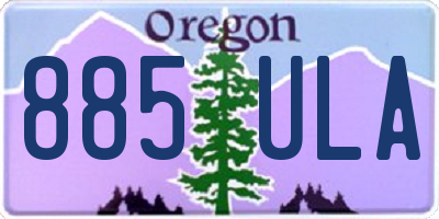 OR license plate 885ULA