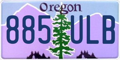 OR license plate 885ULB