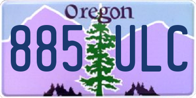 OR license plate 885ULC