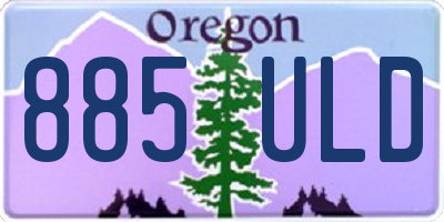 OR license plate 885ULD