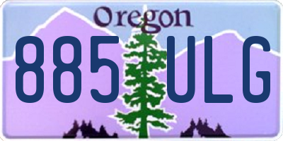 OR license plate 885ULG
