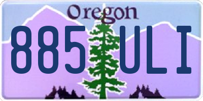 OR license plate 885ULI
