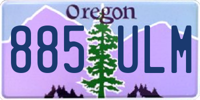 OR license plate 885ULM