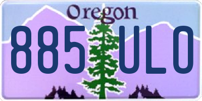 OR license plate 885ULO