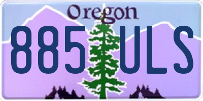 OR license plate 885ULS
