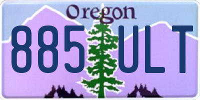OR license plate 885ULT