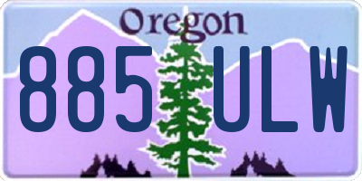 OR license plate 885ULW