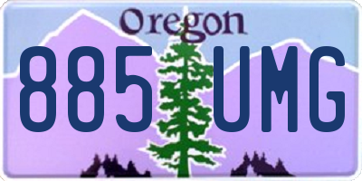 OR license plate 885UMG