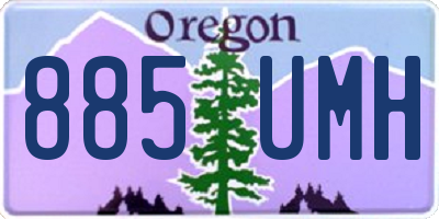 OR license plate 885UMH