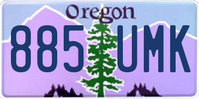 OR license plate 885UMK