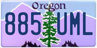 OR license plate 885UML