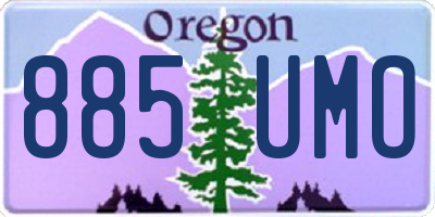 OR license plate 885UMO