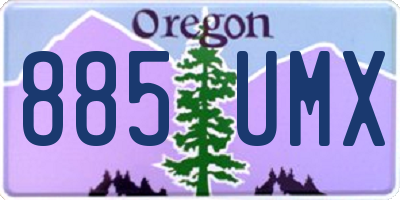 OR license plate 885UMX