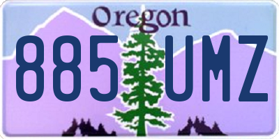 OR license plate 885UMZ