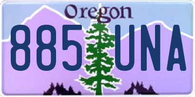 OR license plate 885UNA