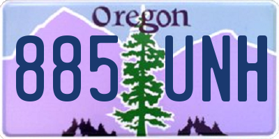 OR license plate 885UNH