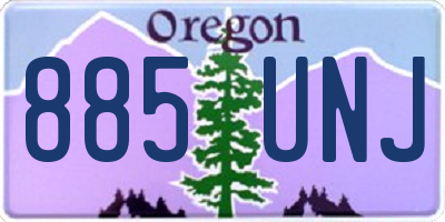 OR license plate 885UNJ
