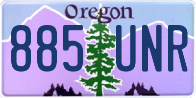OR license plate 885UNR