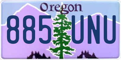 OR license plate 885UNU