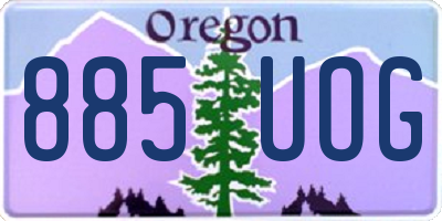 OR license plate 885UOG